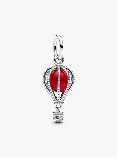 Charm Pendente Balão de Ar Quente Vermelho Brilhante