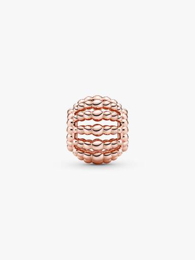 Beaded 14k rose gold-plated charm