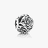 Openwork floral silver charm with pave-set cubic zirconia Openwork floral silver charm with pave-set cubic zirconia