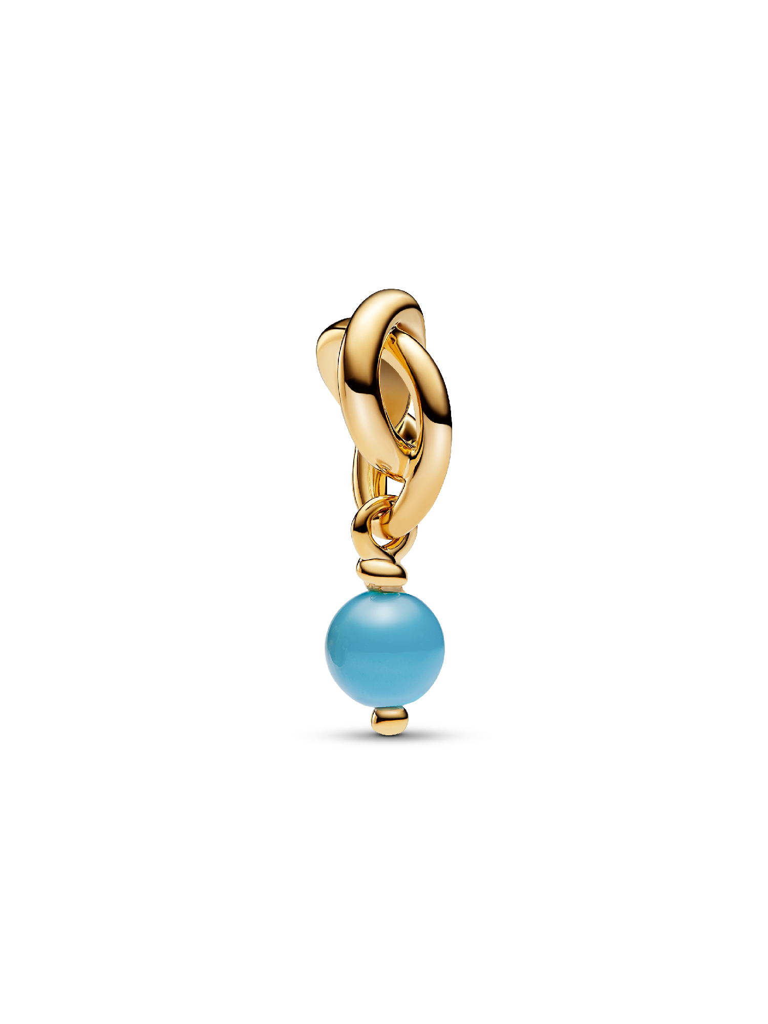 Charm pendente eternidade círculo azul turquesa