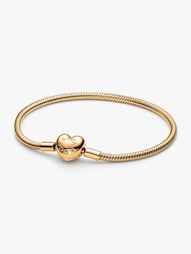 Pulseira Corrente Snake com Fecho de Coração