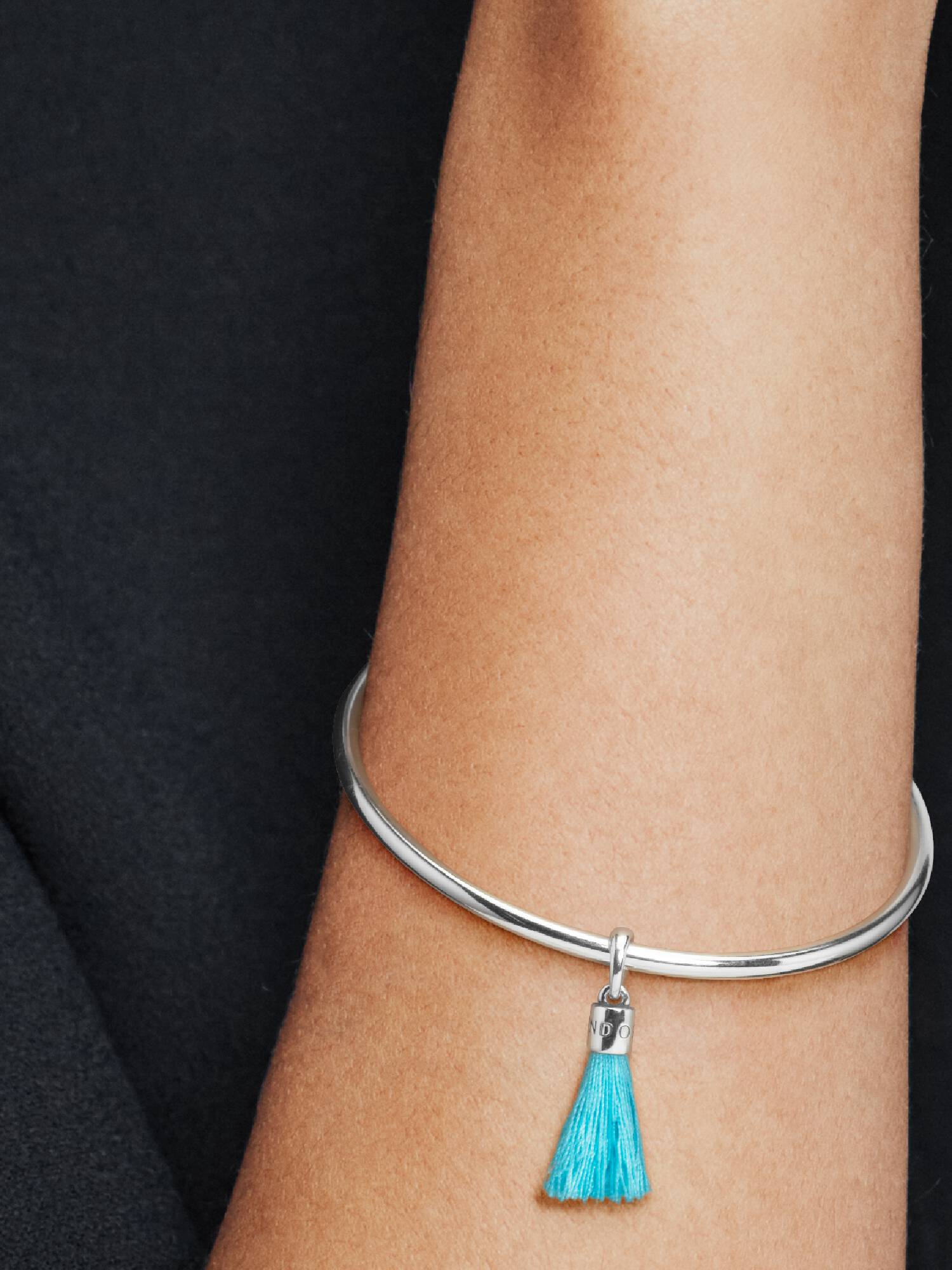 Turquoise Tecido Tassel Charm Pendente
