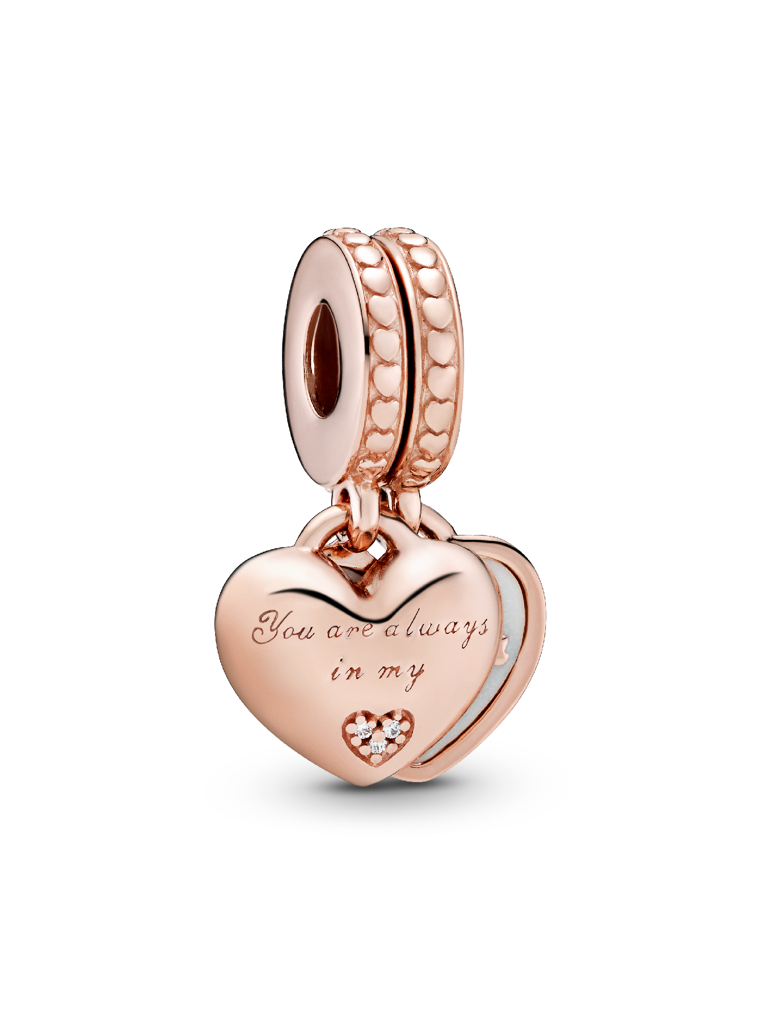 Charm Pendente Sempre Estará em Meu Coração