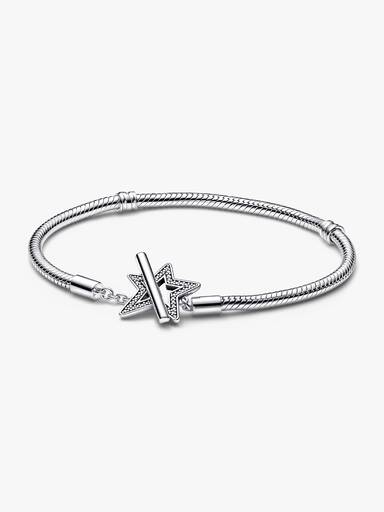 Pulseira Corrente Snake com Fecho Estrela em T