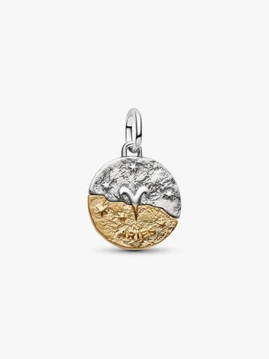 Charm Medalhão do Zodíaco do signo de Áries