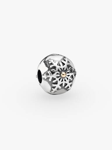 Snowflake clip with 14k