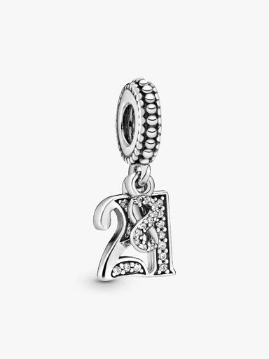 Charm Pendente Aniversário de 21 anos