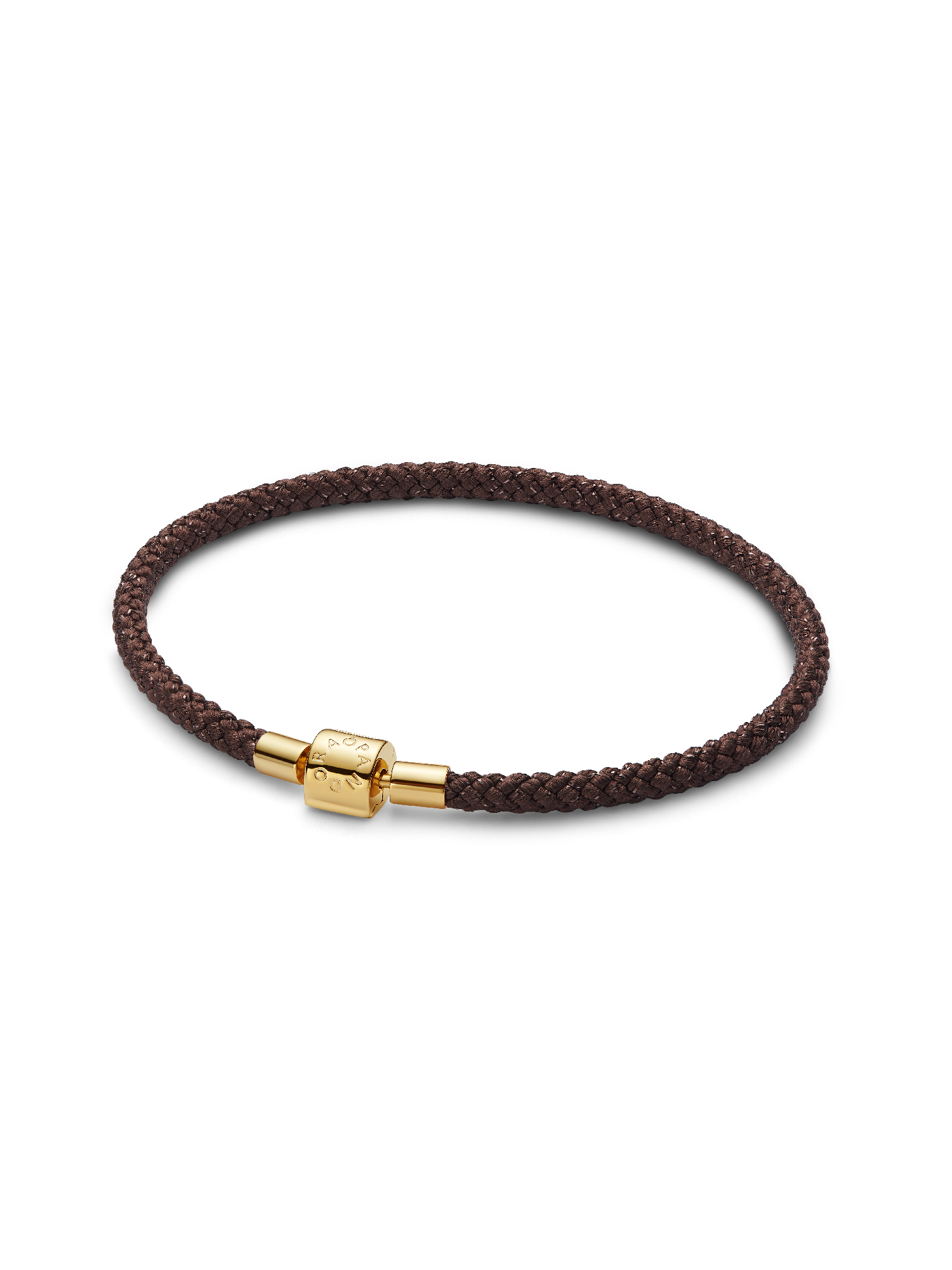 Pulseira de Cordão Marrom Cintilante