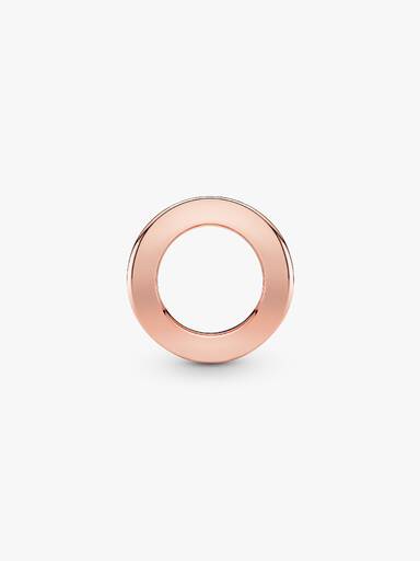 PANDORA Reflexions logo clip charm in 14k rose gold-plated