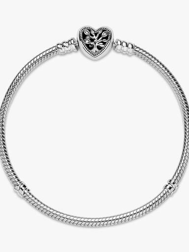 Pulseira Corrente snake com Fecho de Coração Árvore Genealógica