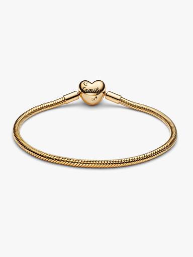 Pulseira Corrente Snake com Fecho de Coração Árvore Genealógica