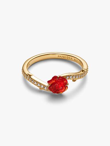Anel Rosa Encantada de A Bela e a Fera da Disney