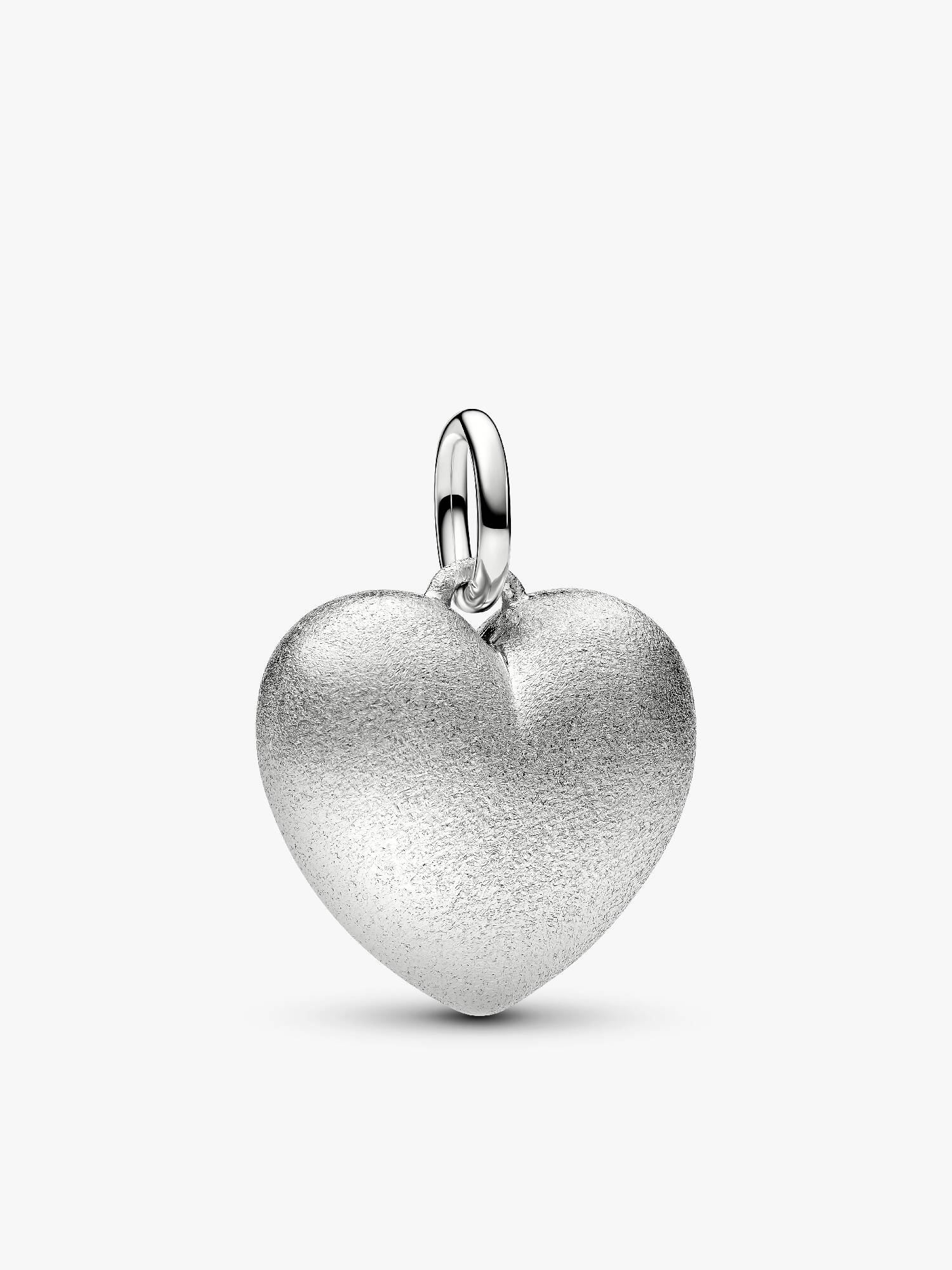 Charm Pendente de Coração Curvo Fosco