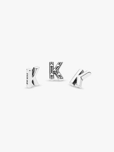 Letter K silver petite element