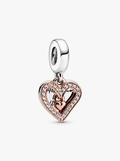 Charm Pendente Brilhante Coração de Design Livre