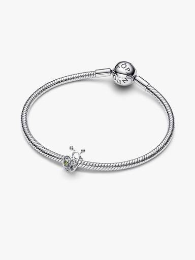 Charm Caracol com Pedra Verde