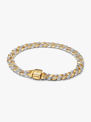 Pulseira Corrente Cubana em Pavé Pandora Timeless