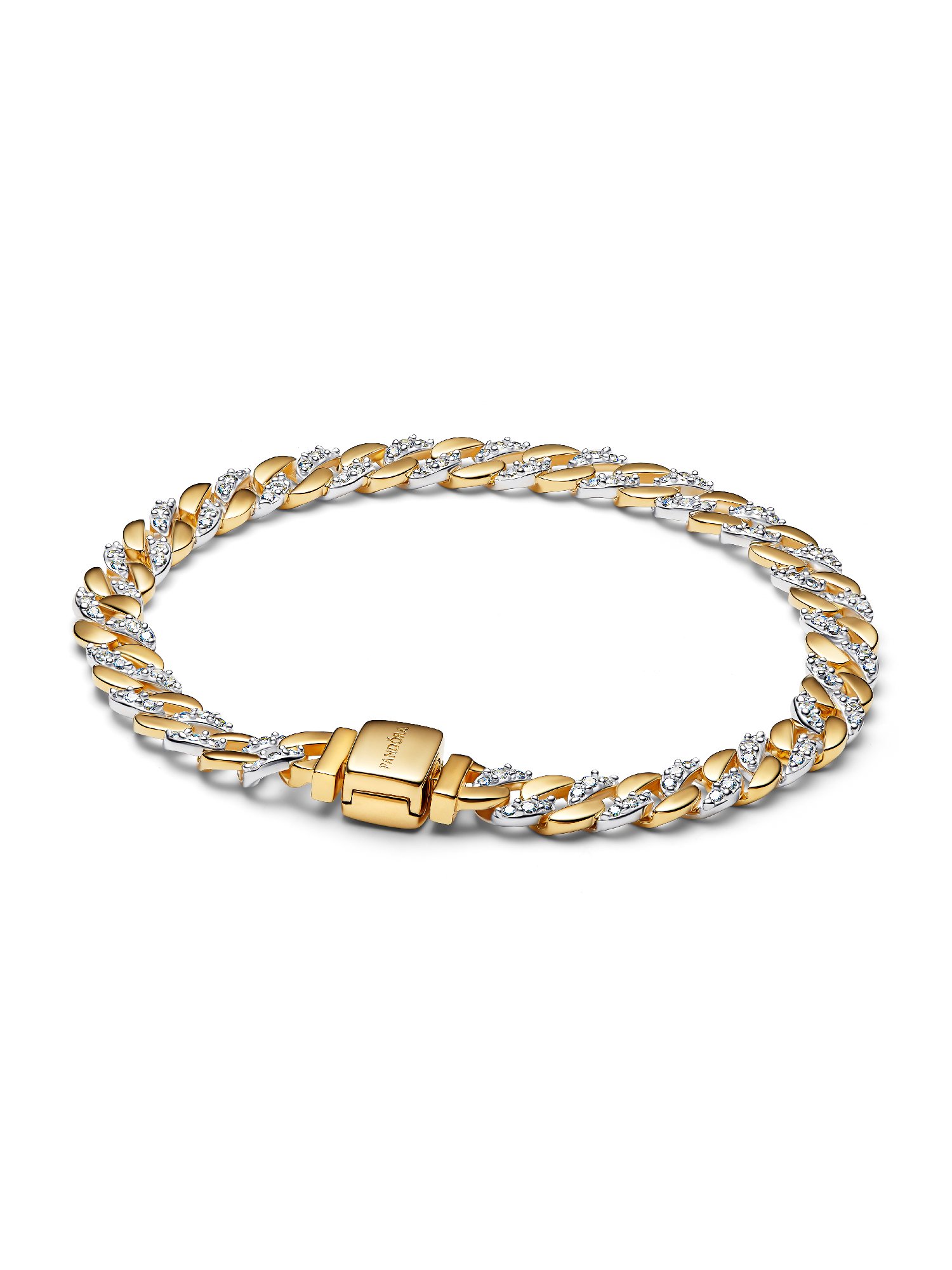 Pulseira Corrente Cubana em Pavé Pandora Timeless