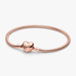 Bracelete Corrente Snake Moments com Fecho de Coração Bracelete Corrente Snake Moments com Fecho de Coração