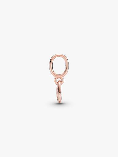 Heart 14k rose gold-plated dangle with red cubic zirconia