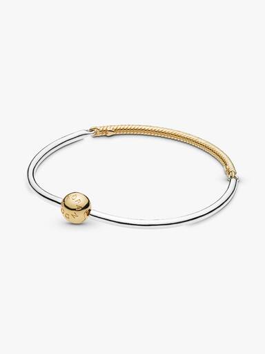 14k Gold-plated and silver bangle