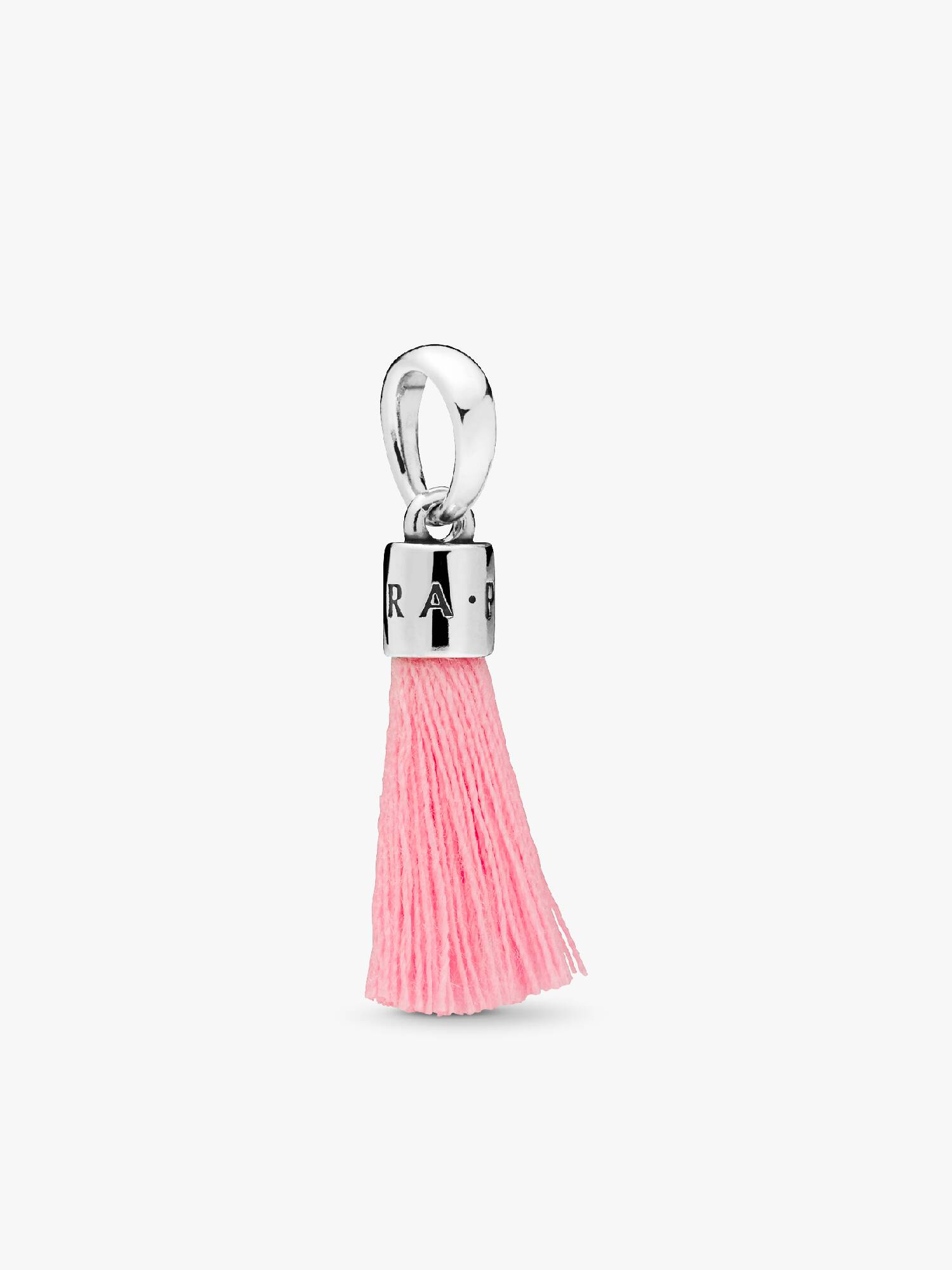 Bright Rosa Tecido Tassel Charm Pendente