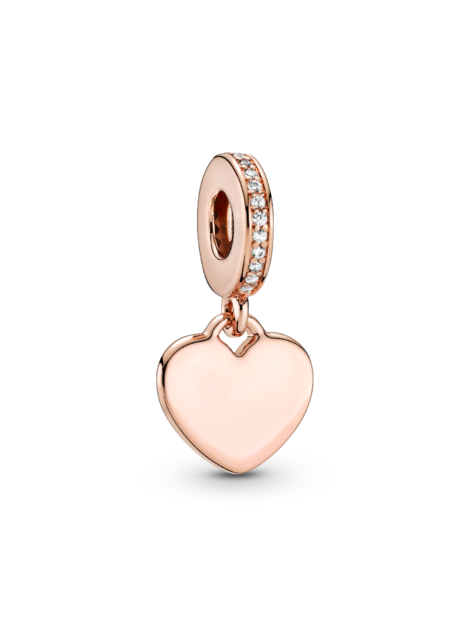 Charm Pendente Gravável com Plaquinha de Coração