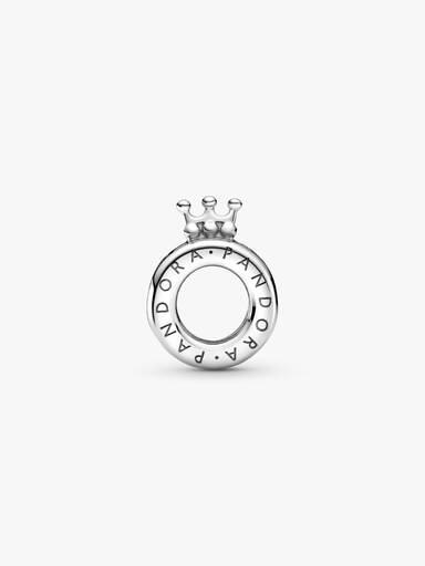 Crown O sterling silver charm