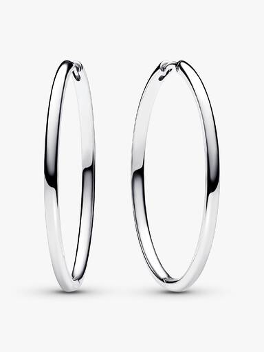 Brincos de Argola 40 mm para Charm Pandora Moments