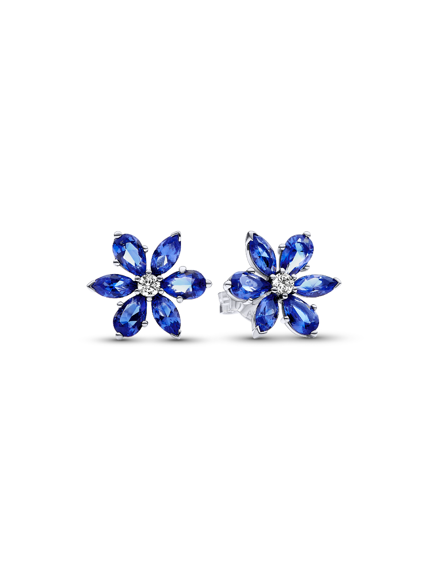 Brincos de botão Racimo Herbario Azul Brilhante