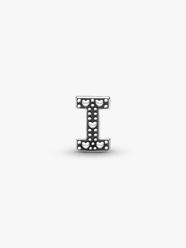 Letter I silver petite element