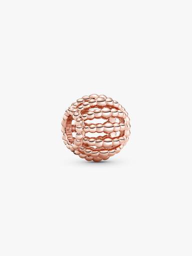 Beaded 14k rose gold-plated charm