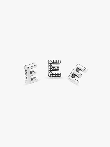Letter E silver petite element
