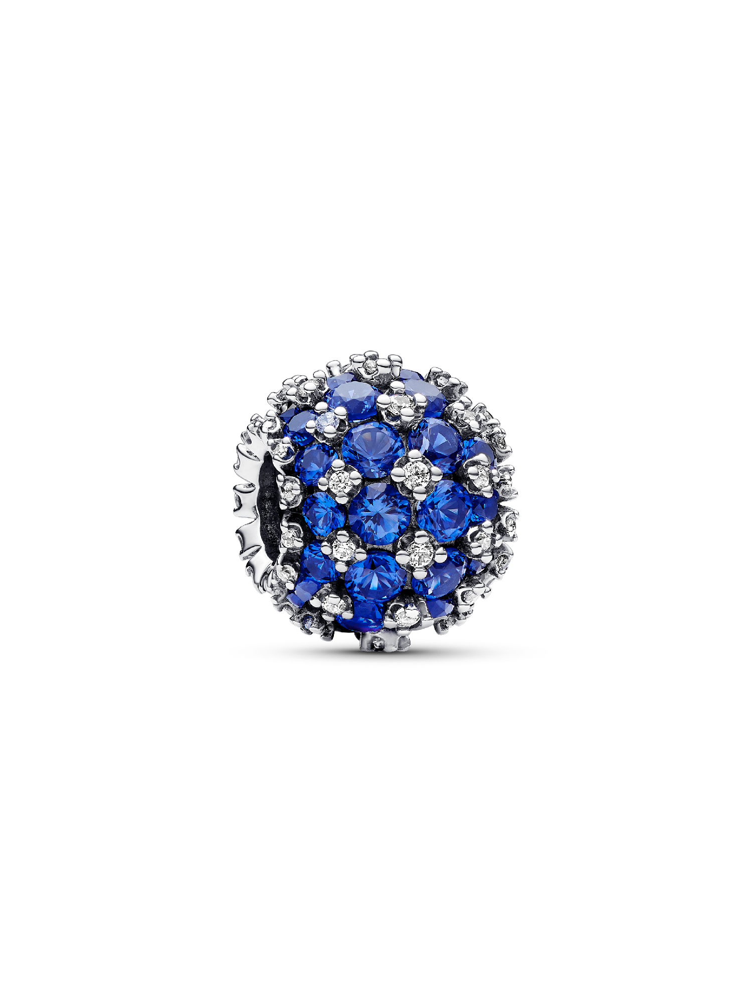 Charm Esférico Brilhante Azul com Zircônia Cúbica
