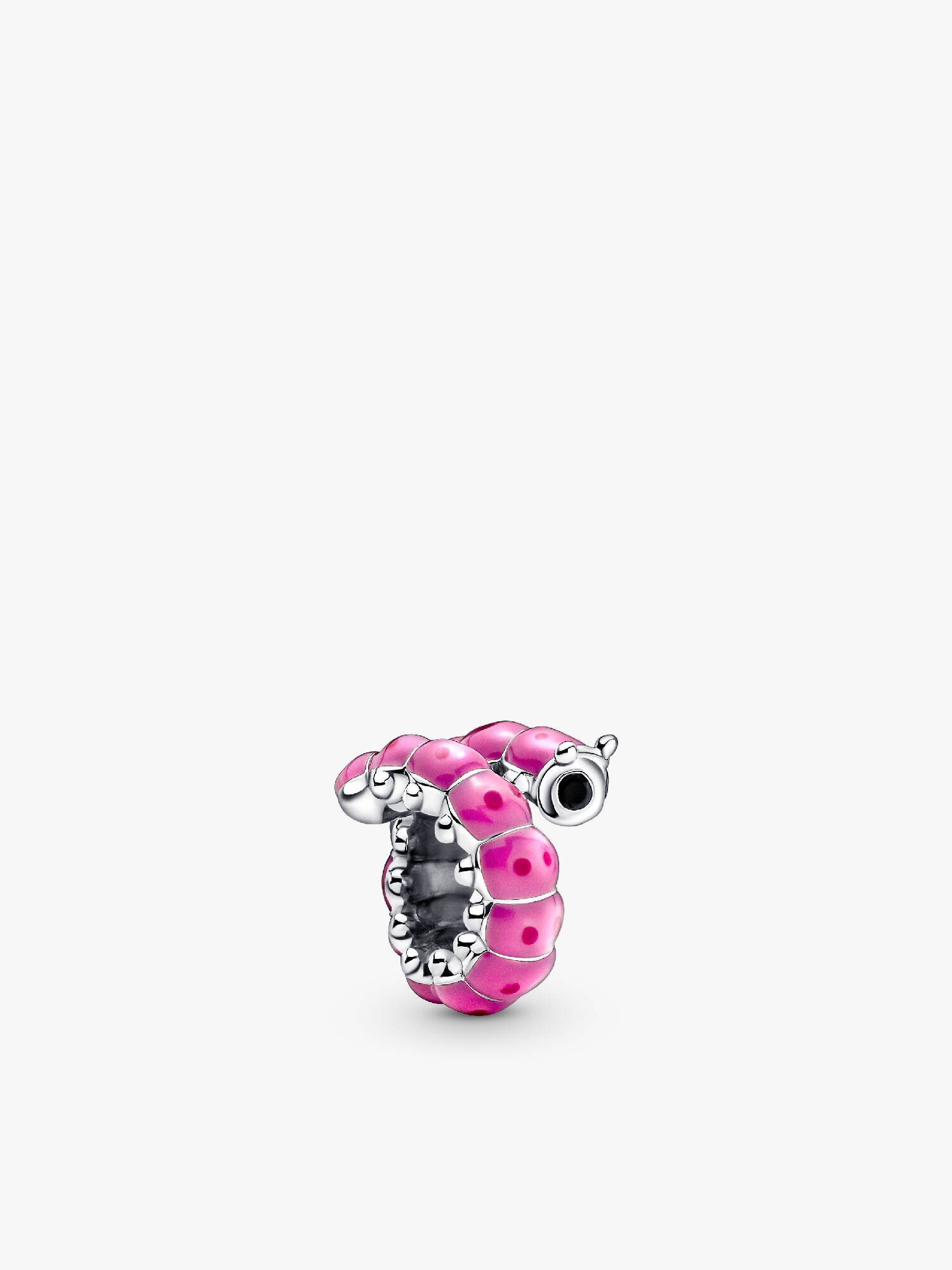 Charm Lagarta Rosa Enrolada