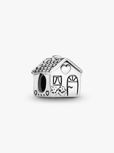 Family home silver charm