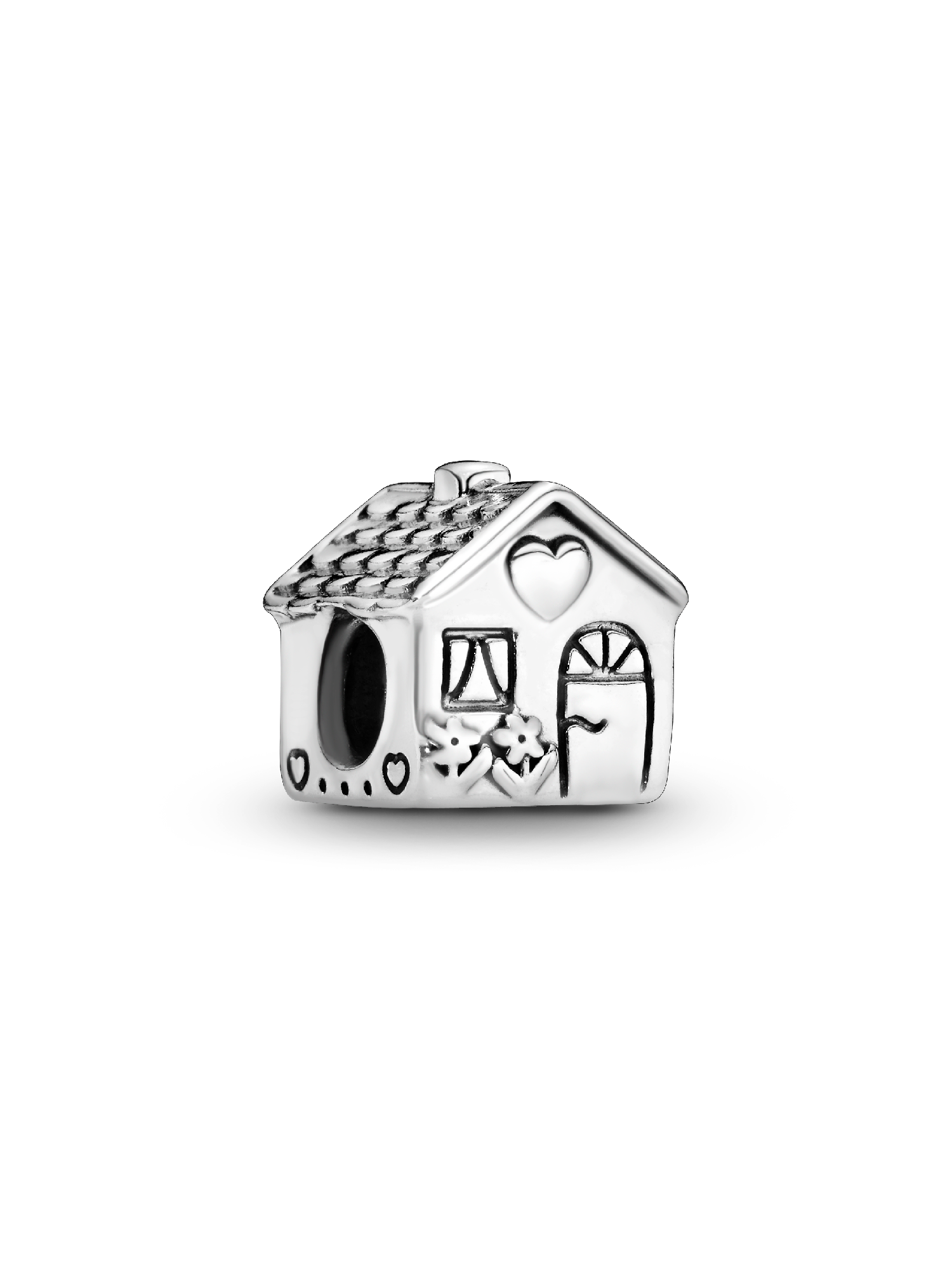 Family home silver charm