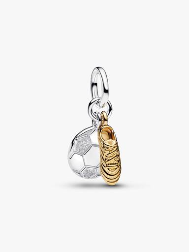 Charm Pendente Duplo Tênis e Bola de Futebol