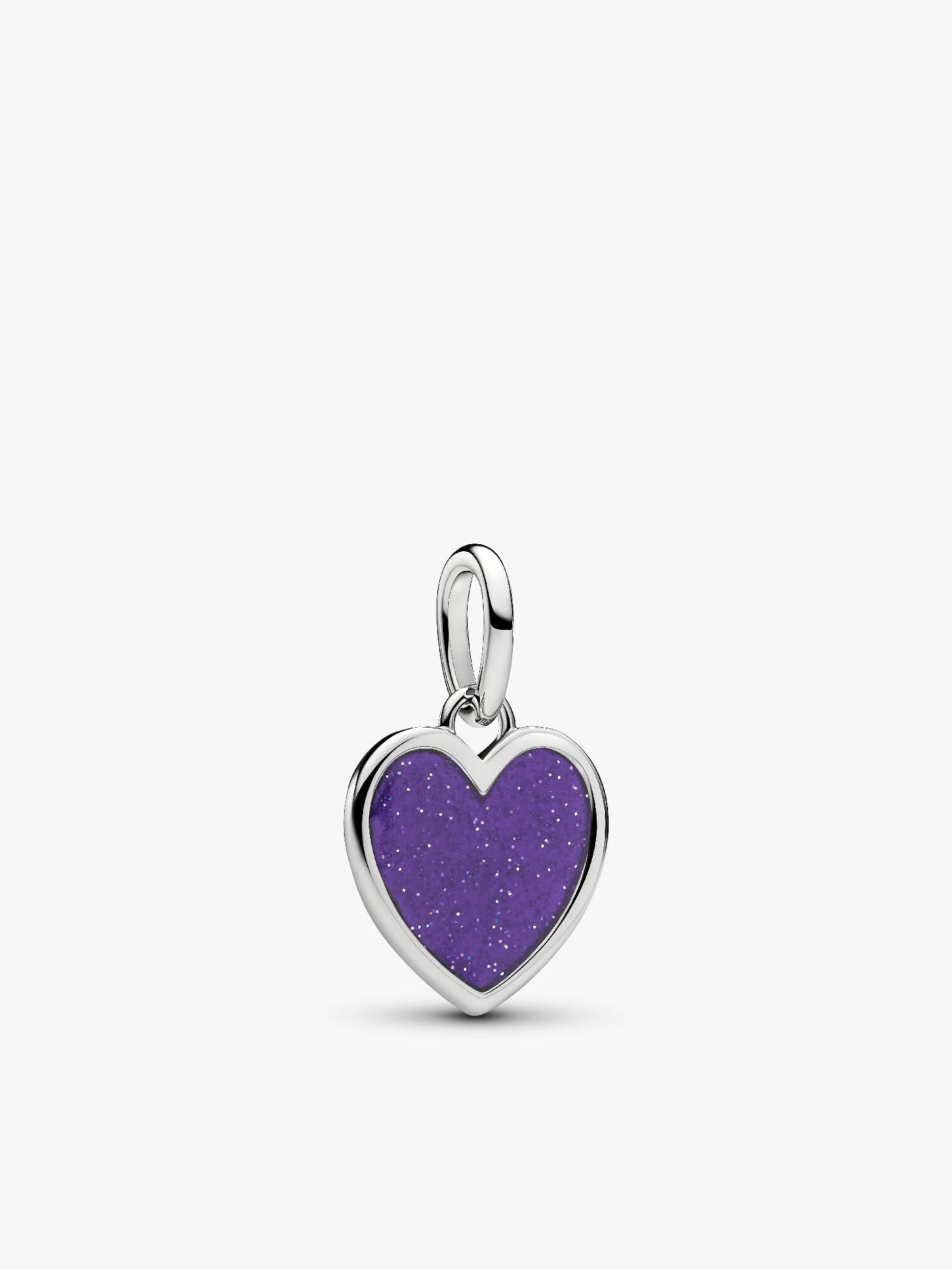 Charm Pendente Gravável de Coração Roxo