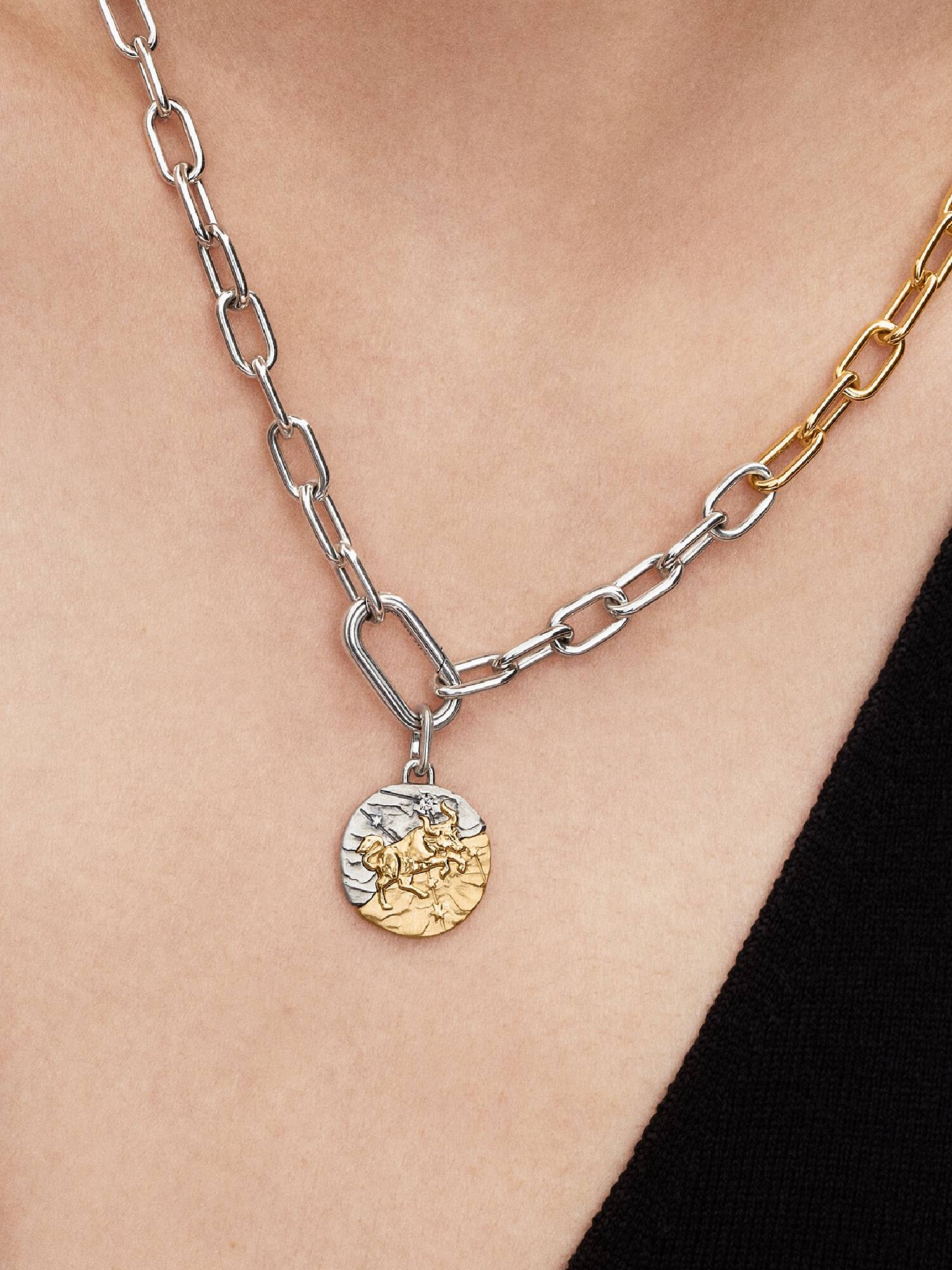 Charm Medalhão do Zodíaco do signo de Touro