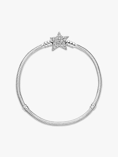 Pulseira Corrente Snake com Fecho de Estrela Brilhante