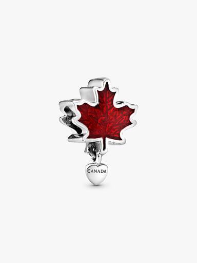 Charm de folha de bordo vermelha do Canadá