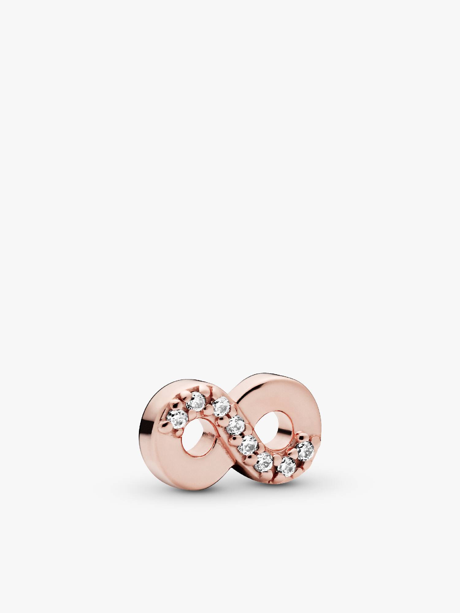PANDORA Rose infinity sign petite element with clear cubic zirconia