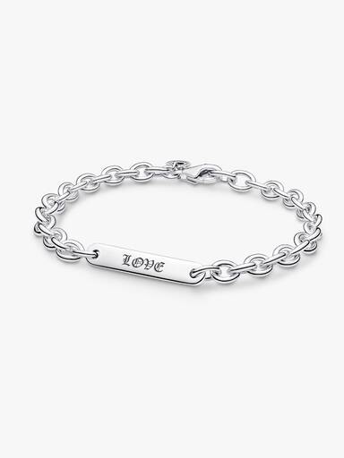 Pulseira de Elos com Barra Gravável
