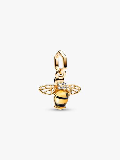 Charm pendente de abelha brilhante