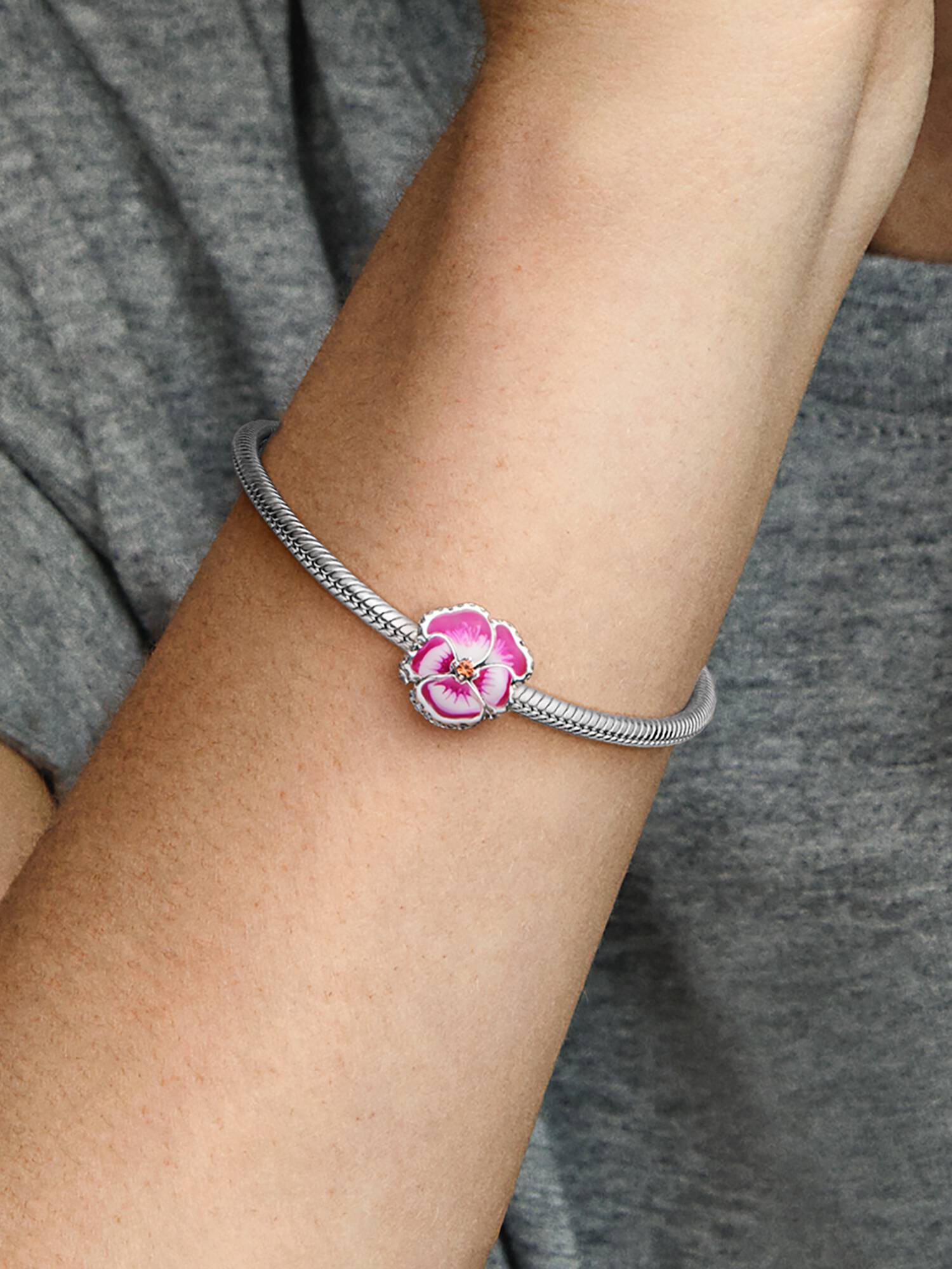 Charm Flor Amor-perfeito Rosa