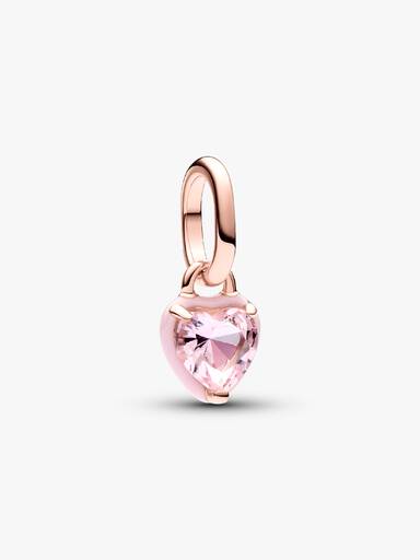 Mini Charm Pendente Coração Rosa Chakra Pandora Me
