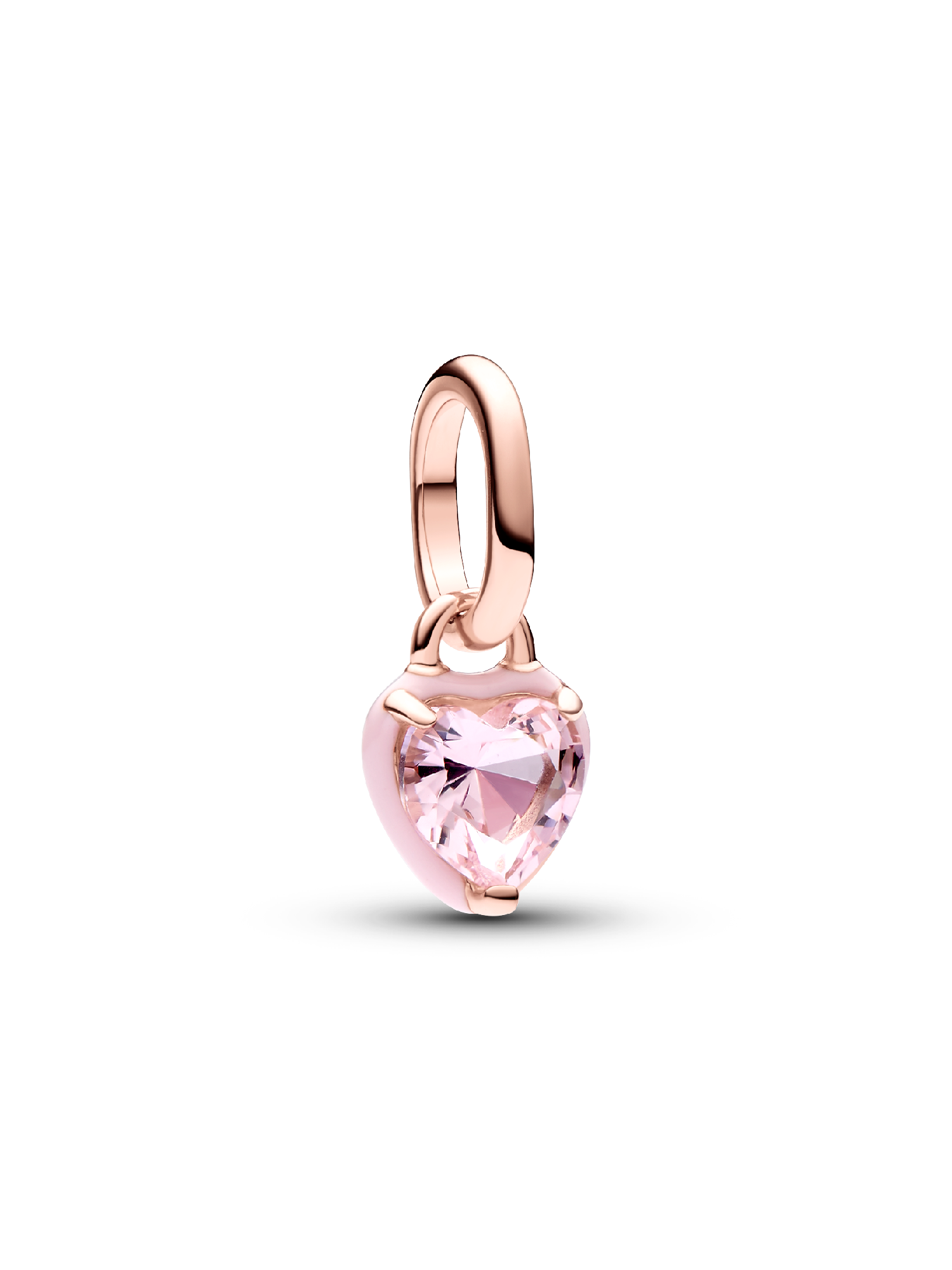 Mini Charm Pendente Coração Rosa Chakra Pandora Me