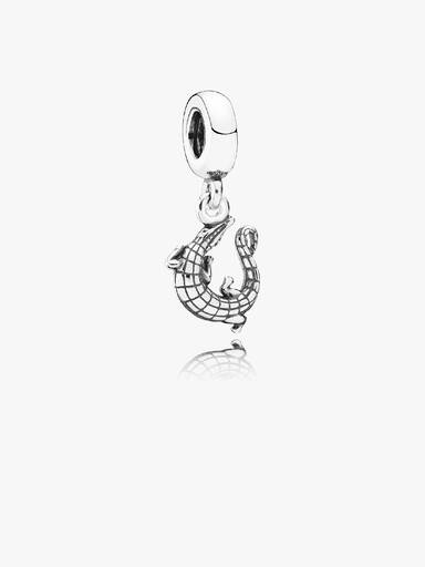 Charm Pendente Jacaré em Prata
