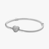 Pulseira Corrente Snake com Fecho de Coração em Pavé Pulseira Corrente Snake com Fecho de Coração em Pavé